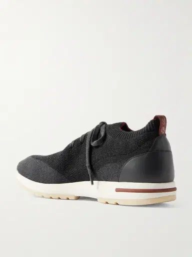 Loro Piana 360 Flexy Leather-Trimmed Knitted Wish® Wool Sneakers - Men | Thumbnail 4 Loro Piana 360 Flexy Leather-Trimmed Knitted Wish® Wool Sneakers - Men | Thumbnail 4