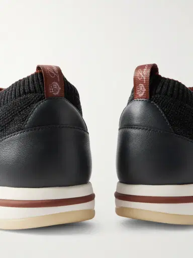 Loro Piana 360 Flexy Leather-Trimmed Knitted Wish® Wool Sneakers - Men | Thumbnail 5 Loro Piana 360 Flexy Leather-Trimmed Knitted Wish® Wool Sneakers - Men | Thumbnail 5