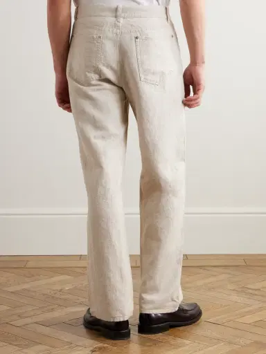 MR P. Edward Straight-Leg Linen and Cotton-Blend Trousers - Men | Thumbnail 4