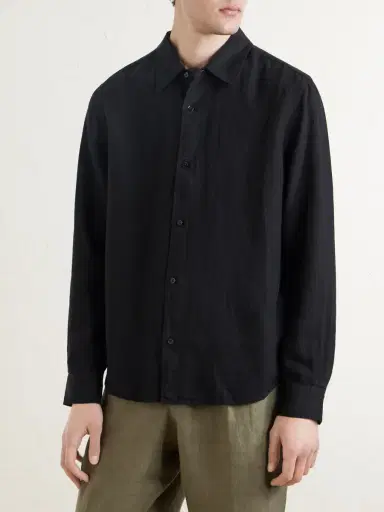 MR P. Garment-Dyed Linen Shirt - Men | Thumbnail 3