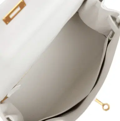 HERMÈS Hermes Kelly Retourne 28 White Evercolor Gold Hardware | Thumbnail 8 HERMÈS Hermes Kelly Retourne 28 White Evercolor Gold Hardware | Thumbnail 8
