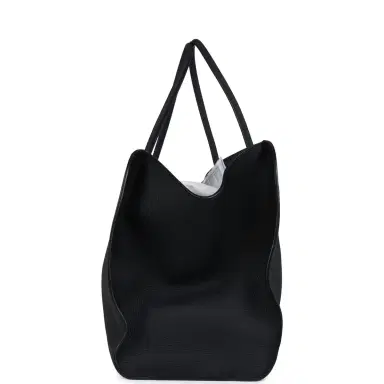 The Row The Row Marlo Tote Bag Black Calfskin Leather Silver Hardware | Thumbnail 3 The Row The Row Marlo Tote Bag Black Calfskin Leather Silver Hardware | Thumbnail 3
