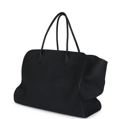 The Row The Row Marlo Tote Bag Black Calfskin Leather Silver Hardware | Thumbnail 5 The Row The Row Marlo Tote Bag Black Calfskin Leather Silver Hardware | Thumbnail 5