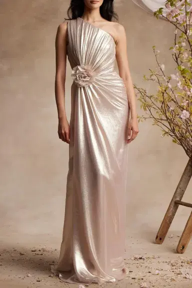 PAMELLA ROLAND Sleeveless Drape Gown | Thumbnail 2