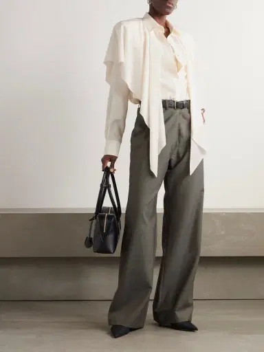 Stella McCartney Cape-effect Organic Silk-crepe De Chine Shirt | Thumbnail 2 Stella McCartney Cape-effect Organic Silk-crepe De Chine Shirt | Thumbnail 2