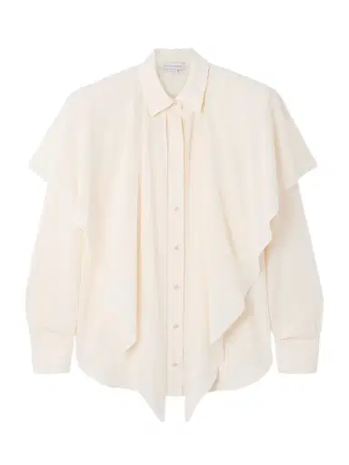 Stella McCartney Cape-effect Organic Silk-crepe De Chine Shirt | Thumbnail 1 Stella McCartney Cape-effect Organic Silk-crepe De Chine Shirt | Thumbnail 1