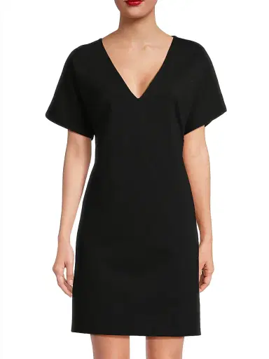 Natori Women's Compact Knit Short Sleeve Sheath Dress - Black - Size 6 | Thumbnail 3