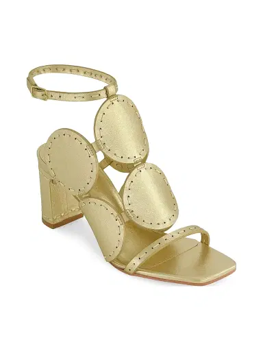 Bernardo 1946 Women's New Moon 75MM Heeled Sandals - Light Gold - Size 9 | Thumbnail 2 Bernardo 1946 Women's New Moon 75MM Heeled Sandals - Light Gold - Size 9 | Thumbnail 2