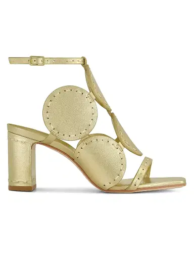 Bernardo 1946 Women's New Moon 75MM Heeled Sandals - Light Gold - Size 9 | Thumbnail 1 Bernardo 1946 Women's New Moon 75MM Heeled Sandals - Light Gold - Size 9 | Thumbnail 1