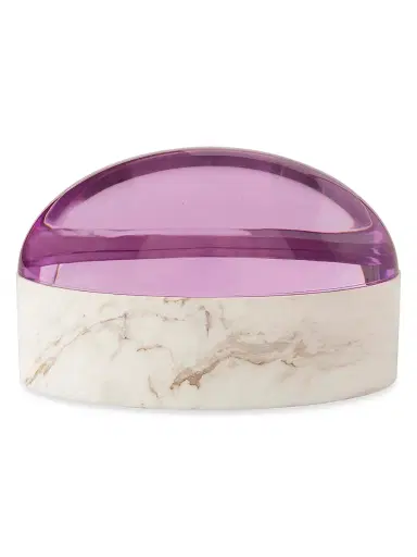 Jonathan Adler Globo Large Box - Lavender Marble | Thumbnail 1 Jonathan Adler Globo Large Box - Lavender Marble | Thumbnail 1