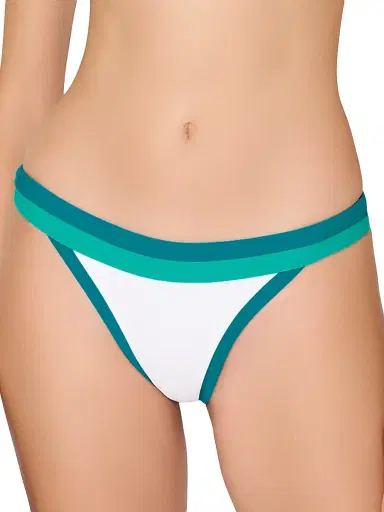 Milly Women's Amalfi Colorblocked Bikini Bottom - Sea Green Multi - Size Large | Thumbnail 3 Milly Women's Amalfi Colorblocked Bikini Bottom - Sea Green Multi - Size Large | Thumbnail 3