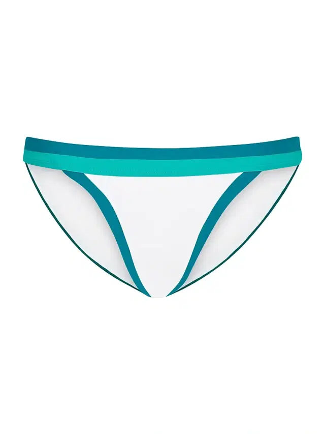Women's Amalfi Colorblocked Bikini Bottom - Sea Green Multi