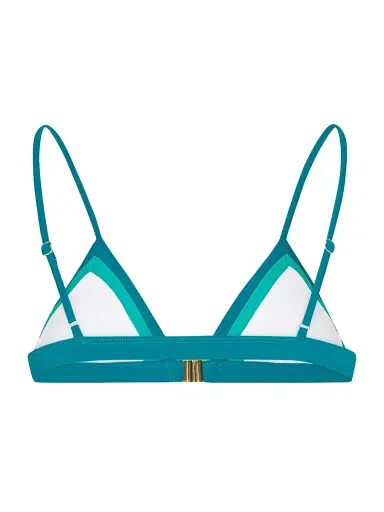 Milly Women's Amalfi Colorblocked Bikini Top - Sea Green Multi - Size Large | Thumbnail 2 Milly Women's Amalfi Colorblocked Bikini Top - Sea Green Multi - Size Large | Thumbnail 2