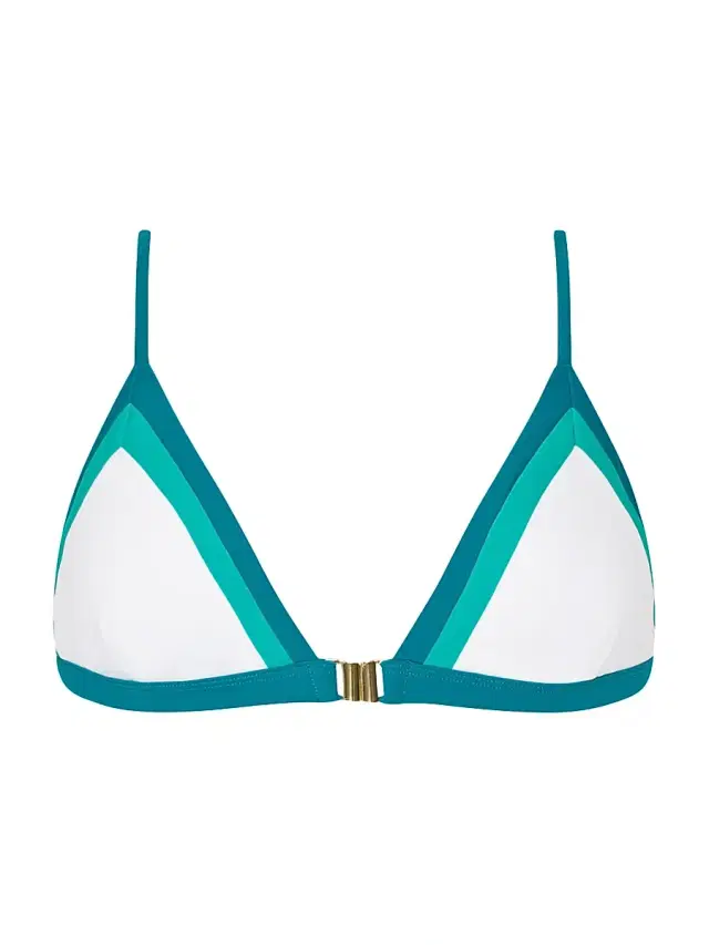 Women's Amalfi Colorblocked Bikini Top - Sea Green Multi