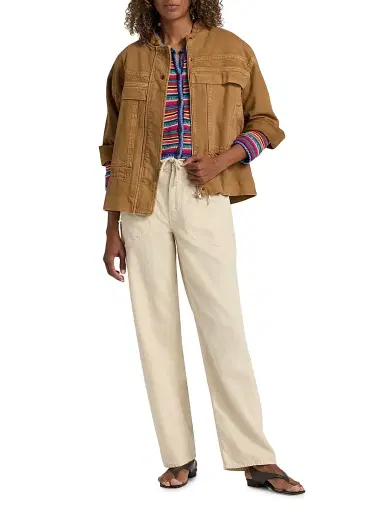 Ba&sh Women's Fima Drawstring Pants - Ecru - Size XL | Thumbnail 2
