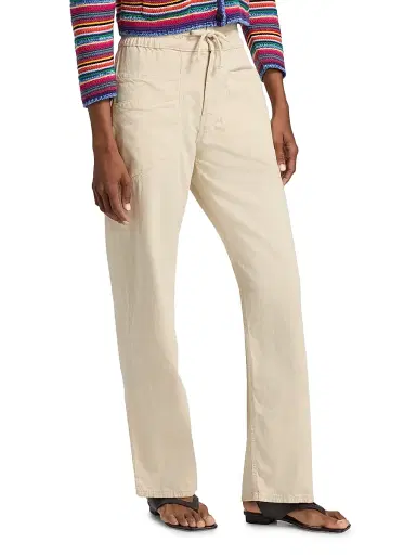 Ba&sh Women's Fima Drawstring Pants - Ecru - Size XL | Thumbnail 4