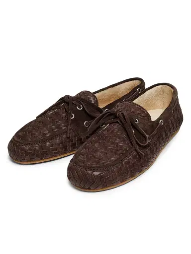 Miu Miu Women's Aviator Woven Leather Loafers - Brown | Thumbnail 2 Miu Miu Women's Aviator Woven Leather Loafers - Brown | Thumbnail 2