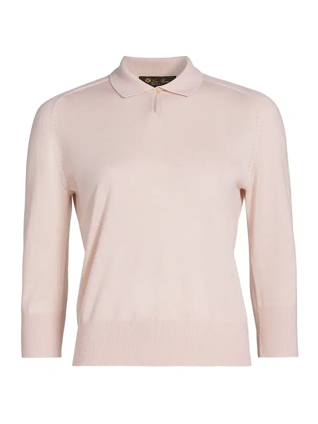 Women's Neo Piuma Cashmere Polo Shirt - Soft Pinkish