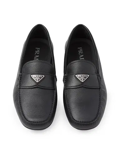 Prada Men's Leather Driving Shoes - Black | Thumbnail 3 Prada Men's Leather Driving Shoes - Black | Thumbnail 3