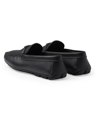 Prada Men's Leather Driving Shoes - Black | Thumbnail 4 Prada Men's Leather Driving Shoes - Black | Thumbnail 4