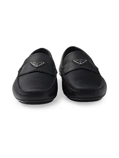 Prada Men's Leather Driving Shoes - Black | Thumbnail 5 Prada Men's Leather Driving Shoes - Black | Thumbnail 5