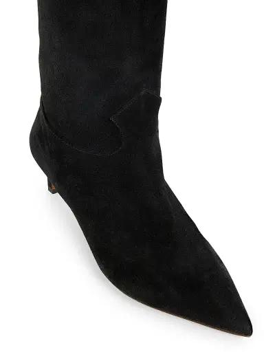 Ulla Johnson Women's Carolina 55MM Suede Over-The-Knee Boots - Black - Size 10 | Thumbnail 4 Ulla Johnson Women's Carolina 55MM Suede Over-The-Knee Boots - Black - Size 10 | Thumbnail 4