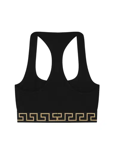 Versace Women's Greek Key Sports Bra - Black - Size XL | Thumbnail 2 Versace Women's Greek Key Sports Bra - Black - Size XL | Thumbnail 2