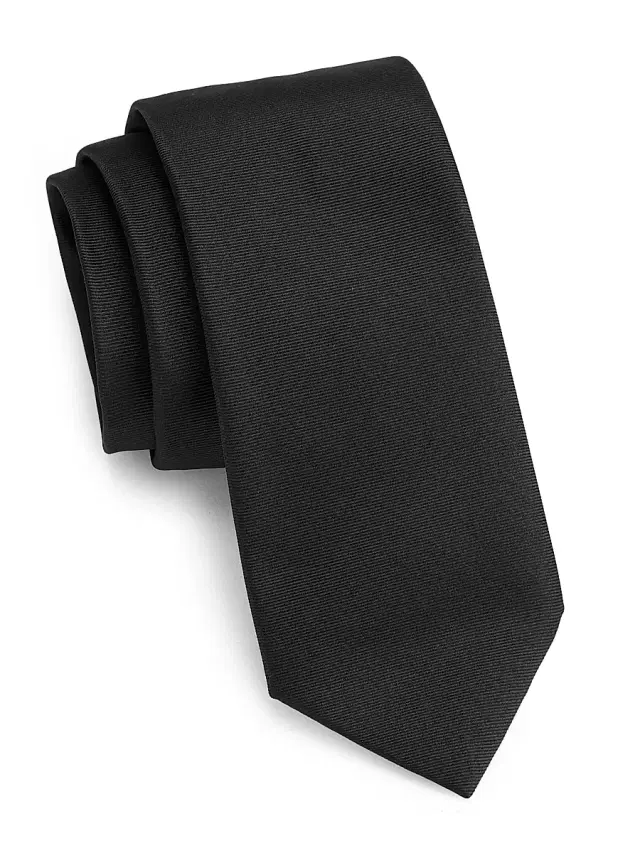 Men's Jacquard Silk Tie - Nero