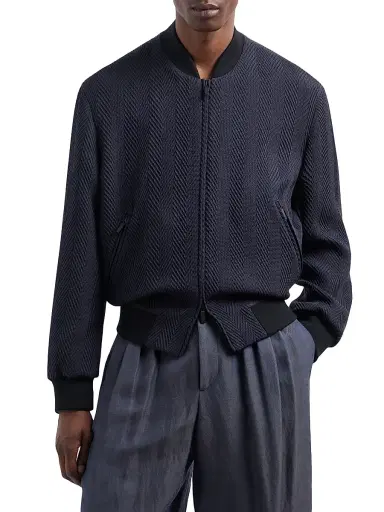 Giorgio Armani Men's Exploded Herringbone Jacket - Black Beauty - Size 42 | Thumbnail 3 Giorgio Armani Men's Exploded Herringbone Jacket - Black Beauty - Size 42 | Thumbnail 3