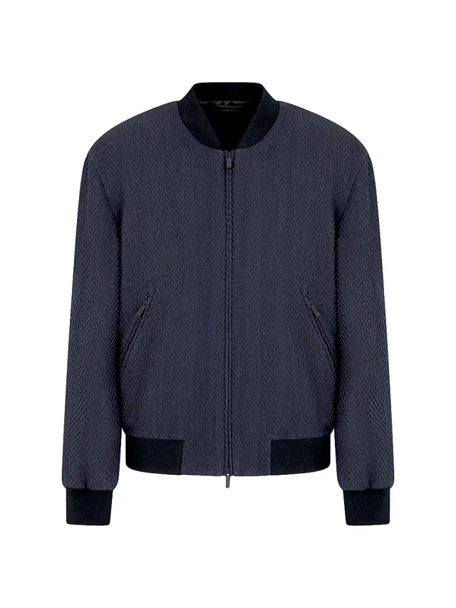 Giorgio Armani Men's Exploded Herringbone Jacket - Black Beauty