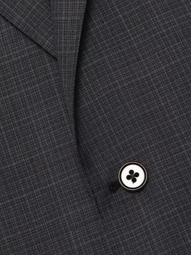 Emporio Armani Men's Virgin Wool Plaid Suit - Grey | Thumbnail 7