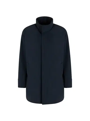 Giorgio Armani Men's Caban Nylon-Blend Coat - Dark Navy - Size XXL | Thumbnail 1