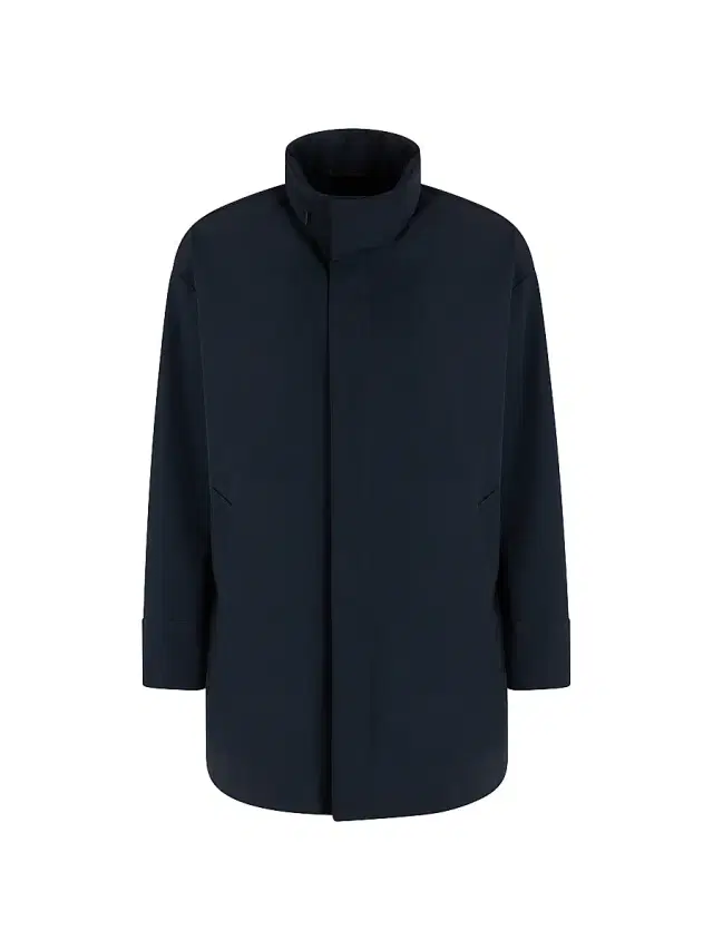 Men's Caban Nylon-Blend Coat - Dark Navy