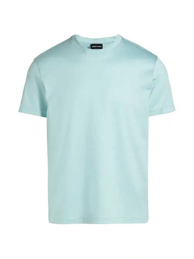 Men's Lux Jersey Silk-Cotton T-Shirt - Aqua Men's Lux Jersey Silk-Cotton T-Shirt - Aqua