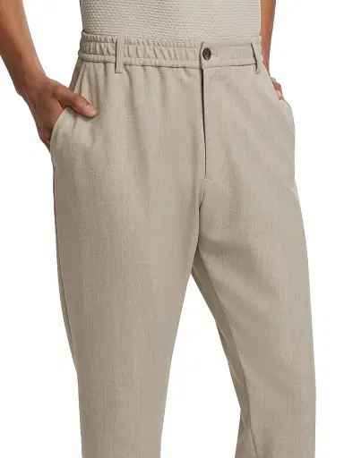 Emporio Armani Men's Stretch Gabardine Pants - Ivory Tan - Size 32 | Thumbnail 6 Emporio Armani Men's Stretch Gabardine Pants - Ivory Tan - Size 32 | Thumbnail 6