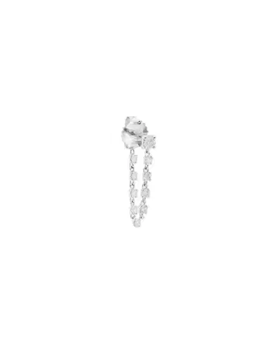 Wish Fine Jewelry Diamond 18K Gold Draped Chain Earrings One Side | Thumbnail 1 Wish Fine Jewelry Diamond 18K Gold Draped Chain Earrings One Side | Thumbnail 1