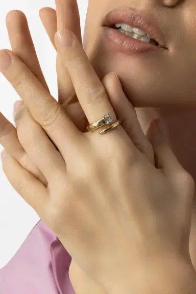 KWIAT Cobblestone Diamond Wrap Ring | Thumbnail 3
