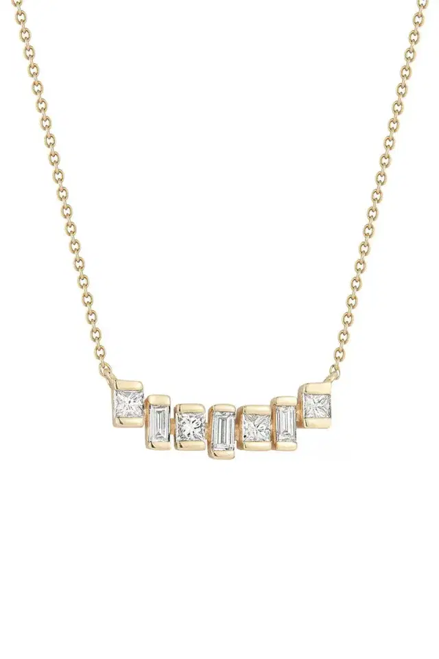 DANA REBECCA DESIGNS Sadie Mix Cut Bar Necklace