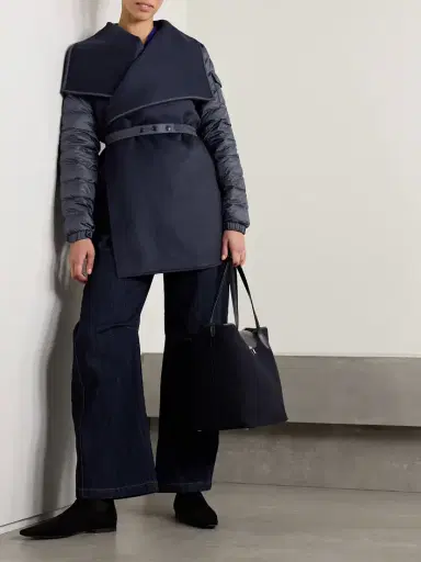 Moncler Wool-blend Felt And Quilted Shell Down Jacket | Thumbnail 2 Moncler Wool-blend Felt And Quilted Shell Down Jacket | Thumbnail 2