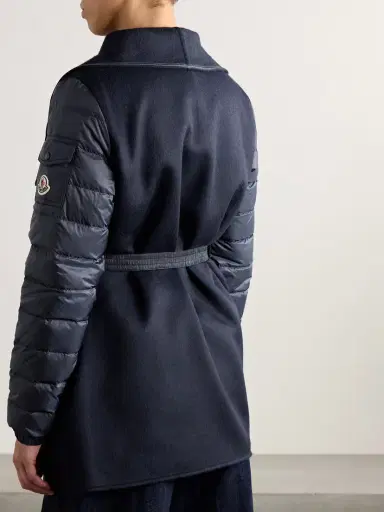 Moncler Wool-blend Felt And Quilted Shell Down Jacket | Thumbnail 3 Moncler Wool-blend Felt And Quilted Shell Down Jacket | Thumbnail 3