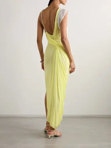 Christopher Esber Galathea Lace-trimmed Draped Mesh Gown | Thumbnail 3 Christopher Esber Galathea Lace-trimmed Draped Mesh Gown | Thumbnail 3