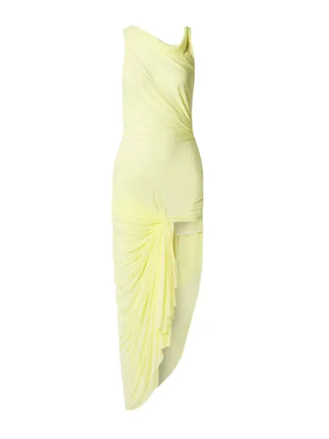 Galathea Lace-trimmed Draped Mesh Gown