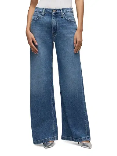 Hudson Jeans Women's Jodie Stretch Loose-Fit Wide-Leg Jeans - Lunar | Thumbnail 4