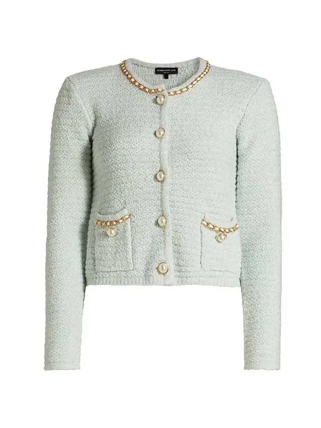 Generation Love Women's Kelly Chain Cardigan - Opal Melange