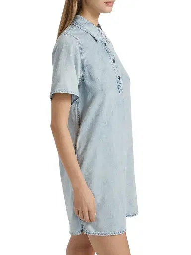 rag & bone Women's Ultra Featherweight Jocelyn Denim Mini Shirtdress - Aliah | Thumbnail 4