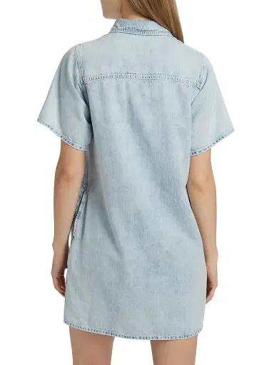 rag & bone Women's Ultra Featherweight Jocelyn Denim Mini Shirtdress - Aliah | Thumbnail 5