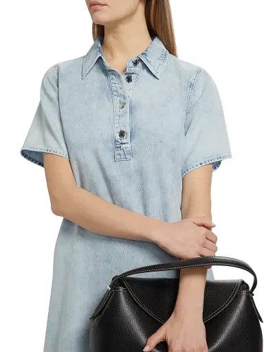 rag & bone Women's Ultra Featherweight Jocelyn Denim Mini Shirtdress - Aliah | Thumbnail 6