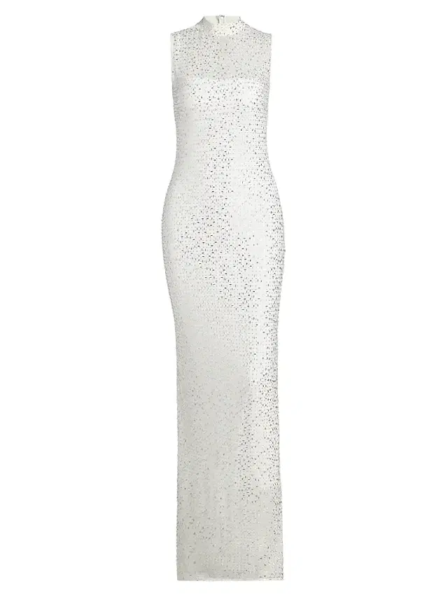 Mariandree Gaitan Women's Chleo Slit Maxi Dress - White - Size Medium