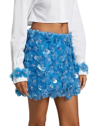 Mariandree Gaitan Women's Paula Floral Mini Skirt | Thumbnail 4 Mariandree Gaitan Women's Paula Floral Mini Skirt | Thumbnail 4