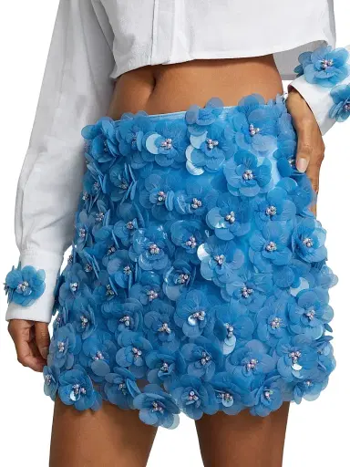 Mariandree Gaitan Women's Paula Floral Mini Skirt | Thumbnail 6 Mariandree Gaitan Women's Paula Floral Mini Skirt | Thumbnail 6